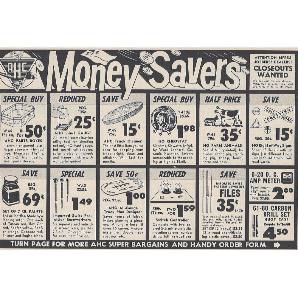 AHC Money Savers Store Vintage Print Ad Original 1954